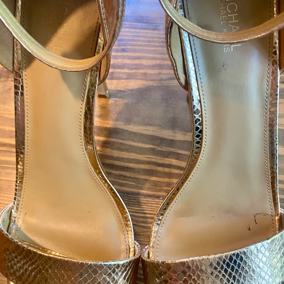 Jordyn Metallic Snake Embossed Leather Platform Sandal - Picture 7 of 9